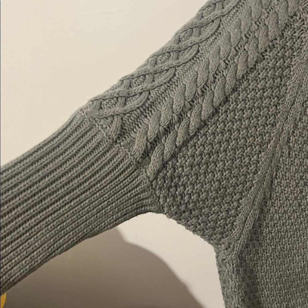 Grey Cable-Knit Sweater - Picture 3 of 6
